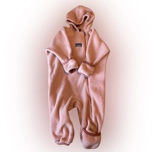Patagonia Fleece Sleeper Overalls Bunting Blush Pink 18 Months